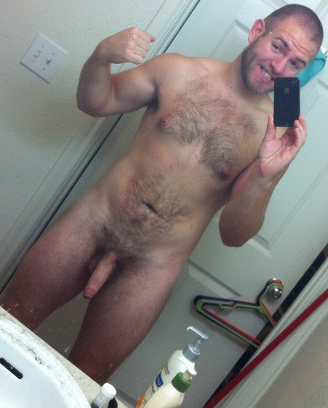 Nude Man With Hairy Body And Soft Cock