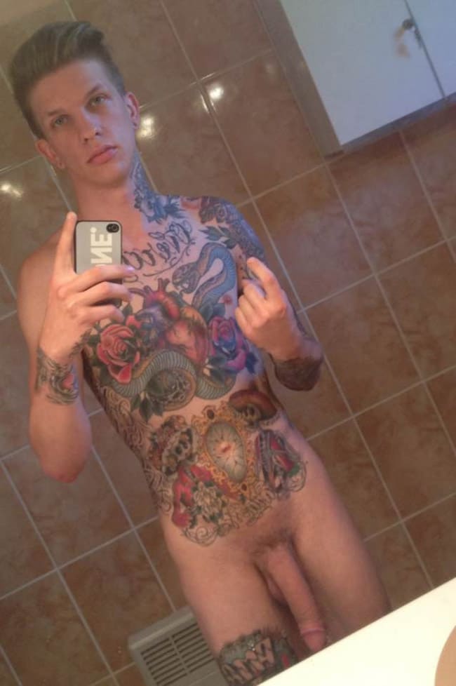 Nude Tattooed Guys Cock